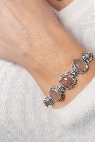 I Surrender All Bracelet™ in Peach Sunstone, Orange Moonstone & Sunstone - Multi Stone - only found at SARDA™