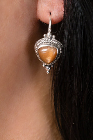 I Surrender All Earrings™ in Sunstone - Sarda Safety Latch - only found at SARDA™
