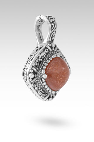 I Surrender All Pendant™ in Peach Sunstone - Single Stone - only found at SARDA™