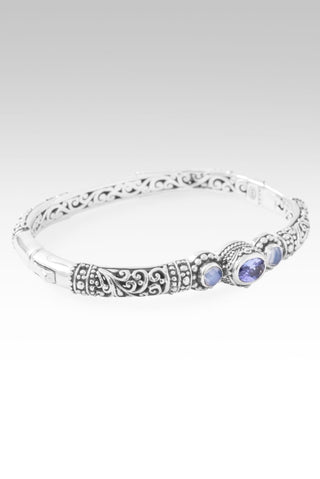 I'm Always Valued Bangle Bracelet™ in Tanzanite & Serenity Blue Chalcedony - Bangle - only found at SARDA™