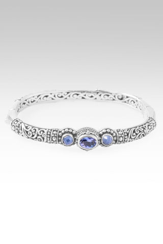 I'm Always Valued Bangle Bracelet™ in Tanzanite & Serenity Blue Chalcedony - Bangle - only found at SARDA™