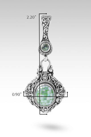 I'm Feeling Blessed Pendant™ in Seafoam Mother of Pearl Mosaic & Bali Crush™ Mystic Topaz - Multi Stone - only found at SARDA™