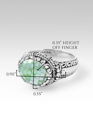 I'm Feeling Blessed Ring™ in Seafoam Mother of Pearl Mosaic - Dinner - only found at SARDA™