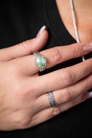 I'm Feeling Blessed Ring™ in Seafoam Mother of Pearl Mosaic - Dinner - only found at SARDA™