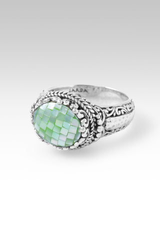 I'm Feeling Blessed Ring™ in Seafoam Mother of Pearl Mosaic - Dinner - only found at SARDA™