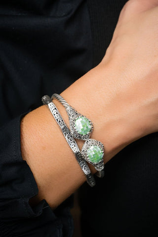 I'm Feeling Blessed Tip-To-Tip Bracelet™ in Seafoam Mother of Pearl Mosaic - Tip-to-Tip - only found at SARDA™