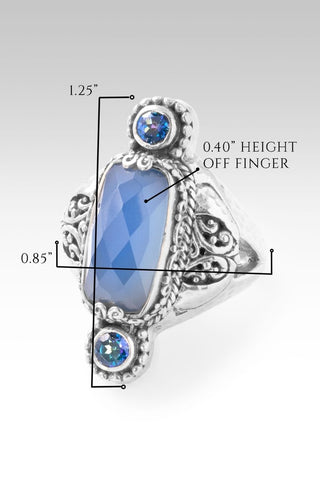 Infinite Trust Ring™ in Serenity Blue Chalcedony & Sheer Luck™ Mystic Topaz - Statement - only found at SARDA™