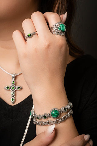 Inheritance is Heaven Ring™ in Malachite - Statement - only found at SARDA™