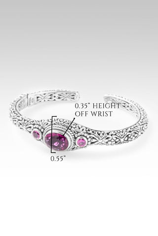 Inspire Others Cuff™ in Pink Fluorite & Rhodolite Garnet - Cuff - only found at SARDA™