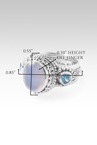 Inspire Others Ring™ in Chalcedony & Blue Zircon - Dinner - only found at SARDA™