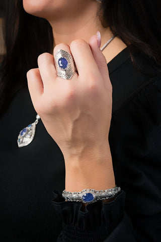 Jesus Take Control Bangle Bracelet™ in Tanzanite - Bangle - only found at SARDA™