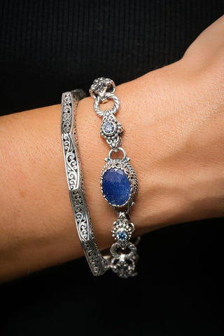 Jesus Take Control Bracelet™ in Tanzanite & Celestial Blue™ Mystic Moissanite - Multi Stone - only found at SARDA™