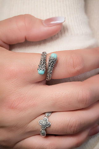 Joy Is Stayin' Here Ring™ in Mexican Turquoise - Bypass - only found at SARDA™