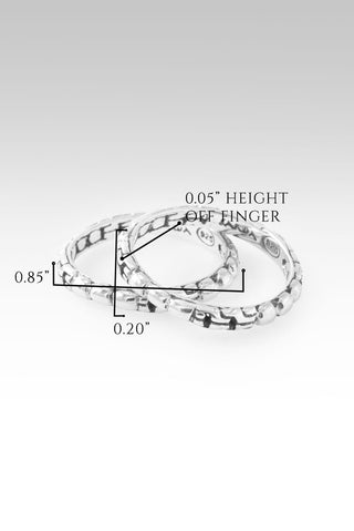 Joyful Worship Ring Set of 2™ in Chainlink - Stackable - only found at SARDA™