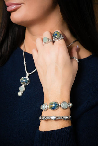 Keep Dreaming Bracelet™ in Chrysocolla in Quartz, Seafoam Chalcedony & Prehnite - Multi Stone - only found at SARDA™