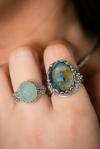 Keep Dreaming Ring™ in Seafoam Chalcedony - Dinner - only found at SARDA™