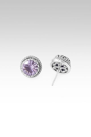 Keep Praising Earrings™ in Rose De France Amethyst - Stud - only found at SARDA™