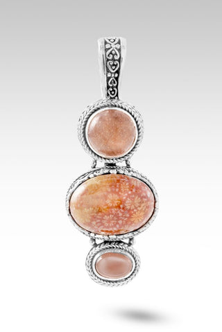King of Everything Pendant™ in Petrified Coral, Peach Sunstone & Peach Moonstone - Multi Stone - only found at SARDA™