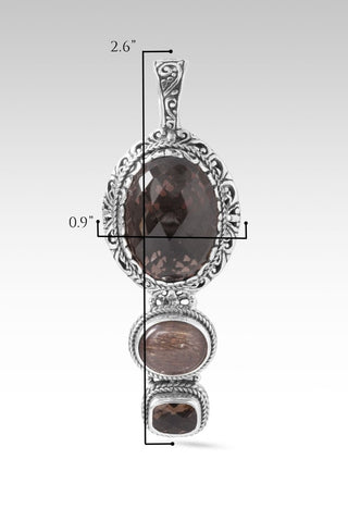 Knows All My Needs Pendant™ in Smoky Quartz & Rainbow Rose Gold Sunstone - Multi Stone - only found at SARDA™