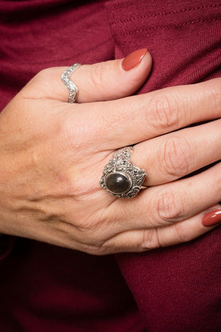 Knows All My Needs Ring™ in Rainbow Rose Gold Sunstone - Dinner - only found at SARDA™