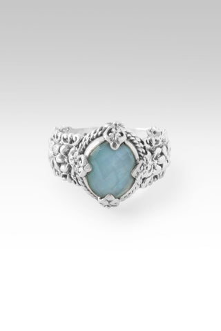 Lasting Healing Ring™ in Sea Green Chalcedony Mother of Pearl Quartz - Dinner - only found at SARDA™