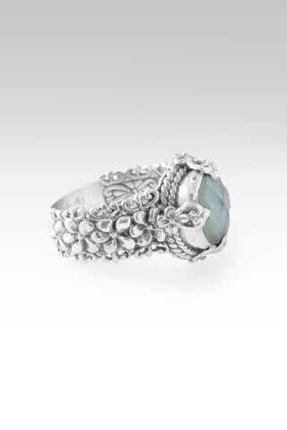 Lasting Healing Ring™ in Sea Green Chalcedony Mother of Pearl Quartz - Dinner - only found at SARDA™