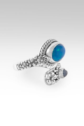 Lasting Promises Ring™ in Paraiba Ethiopian Opal & Serenity Blue Chalcedony - Bypass - only found at SARDA™