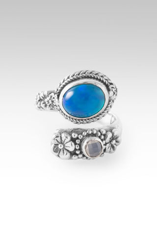 Lasting Promises Ring™ in Paraiba Ethiopian Opal & Serenity Blue Chalcedony - Bypass - only found at SARDA™