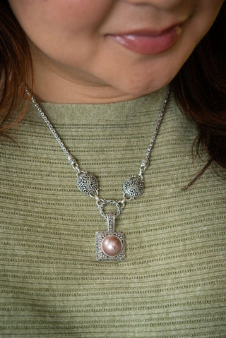 Lay Worries Down Necklace™ in Rose Gold Freshwater Mabe Pearl - Statement - only found at SARDA™