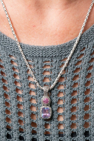 Leads to U Pendant™ in Pink Vapor™ Mystic Quartz & Perfect Pink™ Mystic Moissanite - Multi Stone - only found at SARDA™