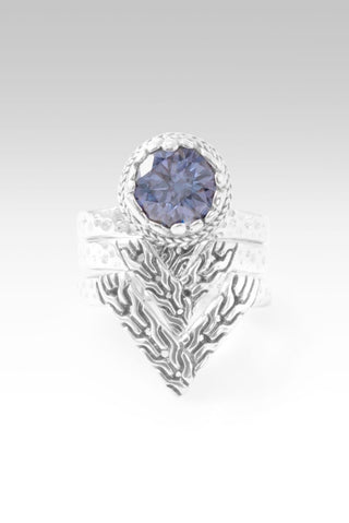 Leads to Wholeness Ring™ in Celestial Blue™ Mystic Moissanite - Stackable - only found at SARDA™