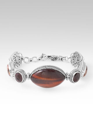 Less Apathy, More Love Bracelet™ in Chocolate Tiger's Eye, Laguna Lace Agate & Garnet - Multi Stone - only found at SARDA™