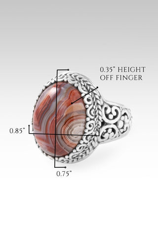 Less Apathy, More Love Ring II™ in Laguna Lace Agate - Dinner - only found at SARDA™