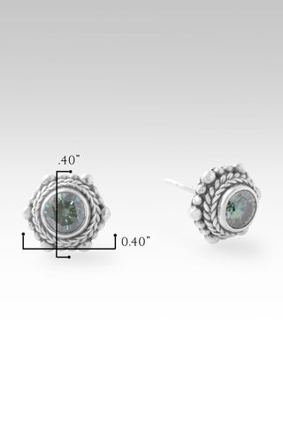 Less Distraction, More Awareness Earrings™ in Bali Hai™ Mystic Moissanite - Stud - only found at SARDA™