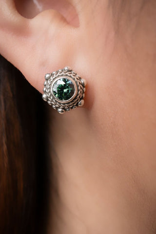 Less Distraction, More Awareness Earrings™ in Bali Hai™ Mystic Moissanite - Stud - only found at SARDA™