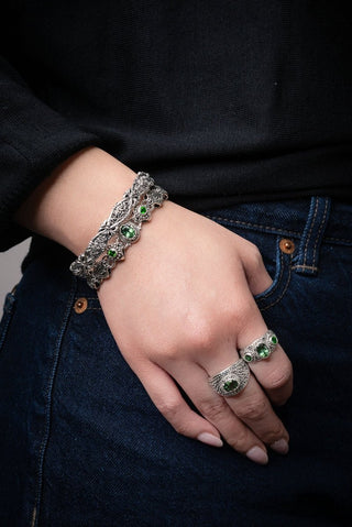 Less Fight, More Peace Ring™ in Chrome Apatite - Statement - only found at SARDA™