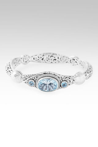Less Routine, More Adventures Bangle Bracelet™ in Arctic Blue Topaz & Swiss Blue Topaz - Bangle - only found at SARDA™