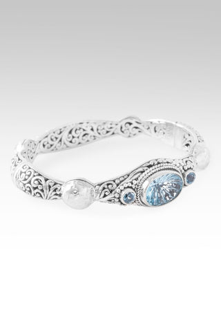 Less Routine, More Adventures Bangle Bracelet™ in Arctic Blue Topaz & Swiss Blue Topaz - Bangle - only found at SARDA™