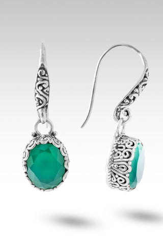 Less Worry, More Trust Earrings™ in Green Onyx - Bali Wire - only found at SARDA™