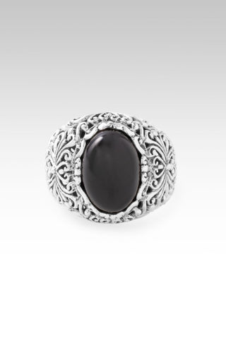 Let Go Of Insecurities Ring™ in Black Onyx - Statement - only found at SARDA™