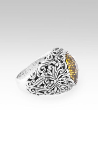 Let Go Of Insecurities Ring™ in Olive Quartz - Statement - only found at SARDA™