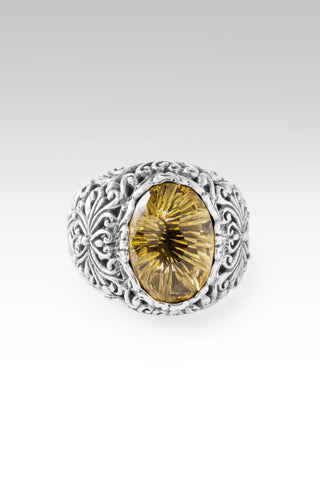 Let Go Of Insecurities Ring™ in Olive Quartz - Statement - only found at SARDA™