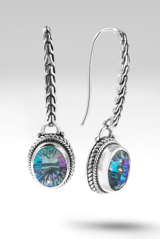 Let Us Sing a New Song Earrings™ in Green Reflections™ Mystic Quartz - Bali Wire - only found at SARDA™