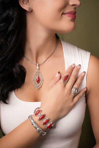 Let Your Dreams Blossom Bracelet II™ in Red Sponge Coral - Multi Stone - only found at SARDA™