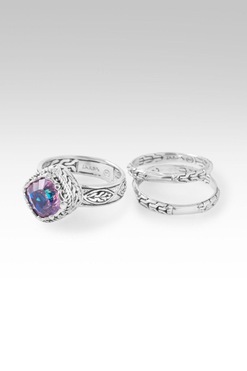 Sherbert Packet Rings Light and Salvation Ring Set of 3™ in Rainbow Sherbet™ Mystic Quartz ...