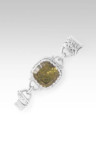 Linked in Faith Interchangeable Bracelet Component II™ in Olive Quartz - Bracelet Component - only found at SARDA™