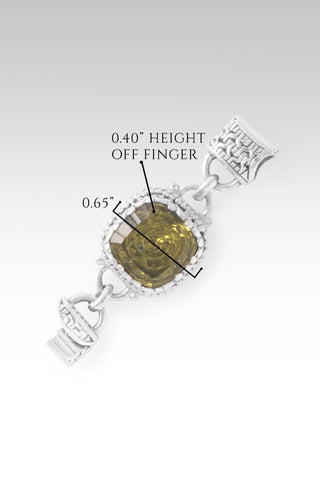 Linked in Faith Interchangeable Bracelet Component II™ in Olive Quartz - Bracelet Component - only found at SARDA™
