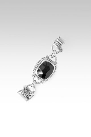 Linked in Faith Interchangeable Bracelet Component™ in Black Spinel - Bracelet Component - only found at SARDA™