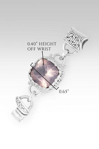 Linked in Faith Interchangeable Bracelet Component™ in Cloud Pink Rose Quartz - Bracelet Component - only found at SARDA™