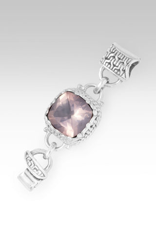 Linked in Faith Interchangeable Bracelet Component™ in Cloud Pink Rose Quartz - Bracelet Component - only found at SARDA™